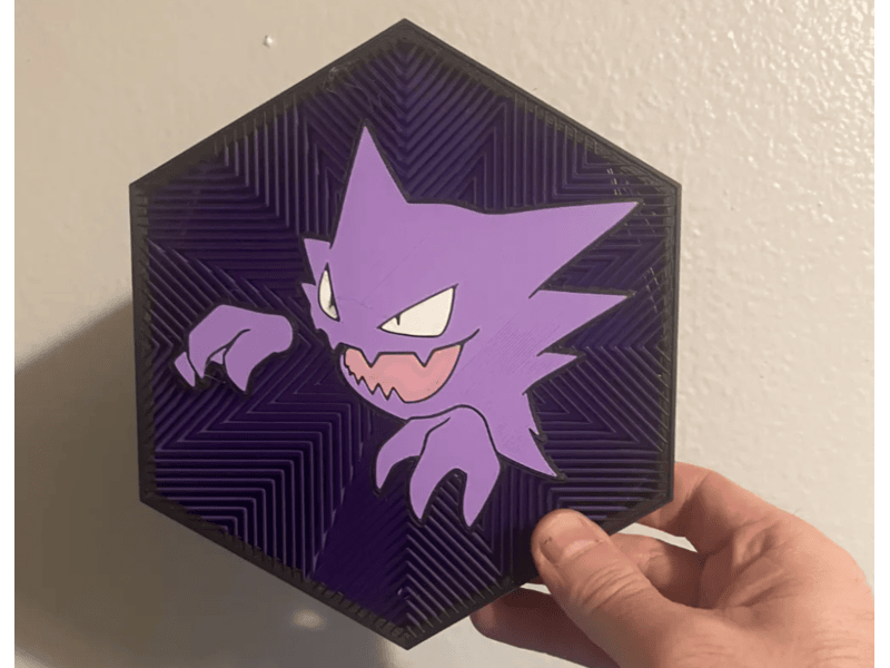 Cuadro Hexagonal de Haunter Impresa en 3D