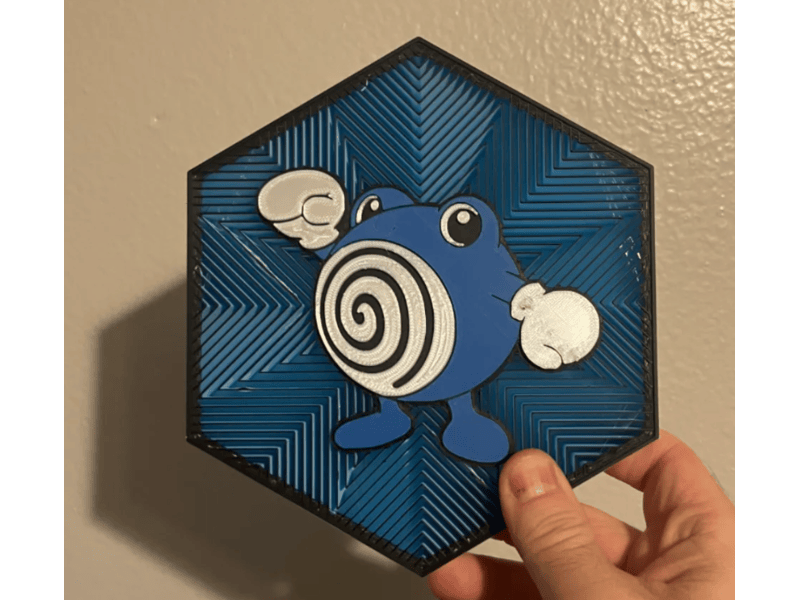 Cuadro Hexagonal de Poliwhirl