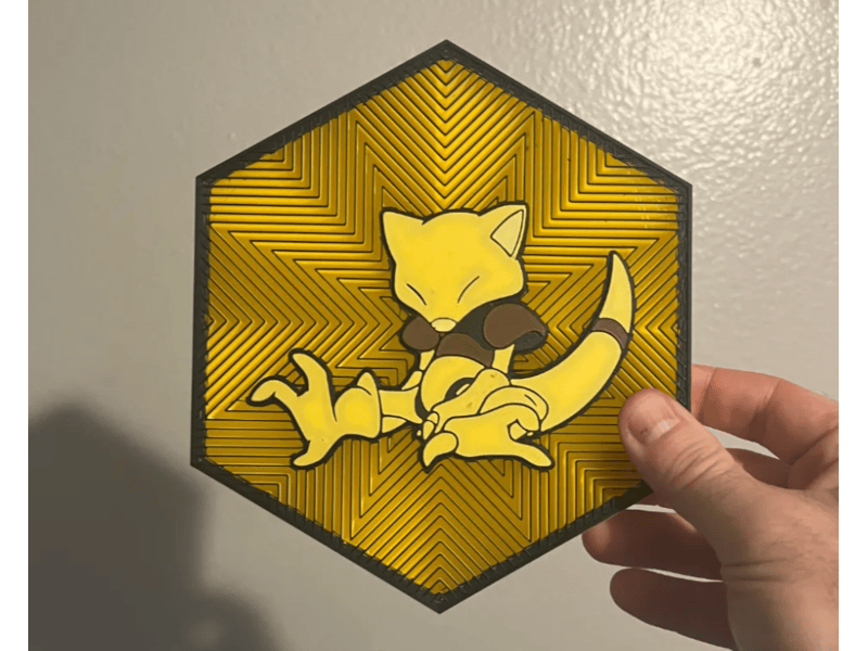 Cuadro Hexagonal de Abra Impresa en 3D