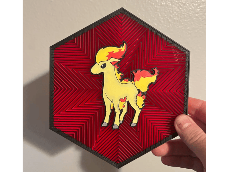 Cuadro Hexagonal de Ponyta