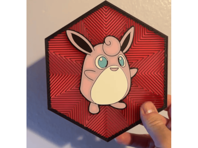 Cuadro Hexagonal de Wigglytuff