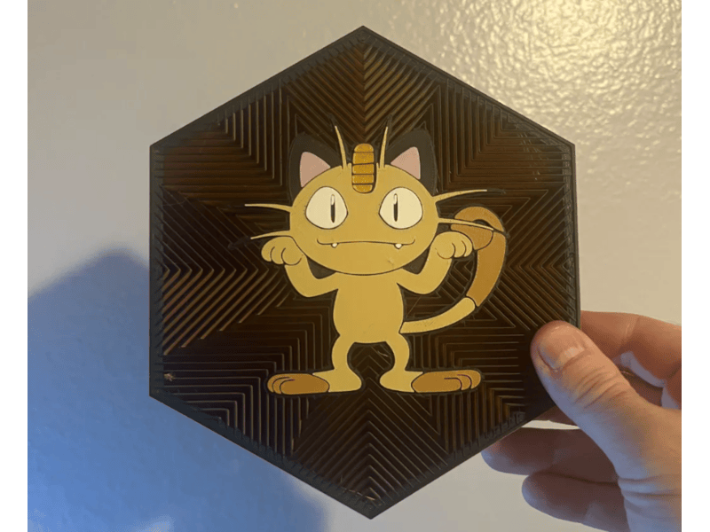 Cuadro Hexagonal de Meowth