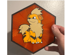 Cuadro Hexagonal de Growlithe