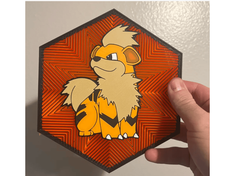 Cuadro Hexagonal de Growlithe