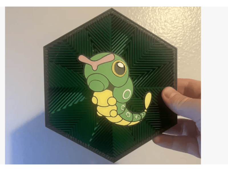 Cuadro Hexagonal de Caterpie