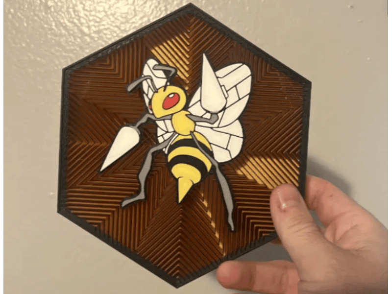 Cuadro Hexagonal de Beedrill