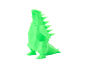 Figura Tyranitar Lowpoly Impresa en 3D