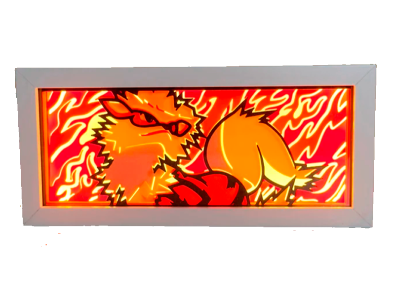 Lámpara de Arcanine Impresa en 3D