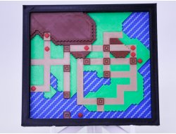 Cuadro Mapa Kanto Impresa en 3D