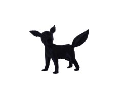 Figura Umbreon Lowpoly Impresa en 3D