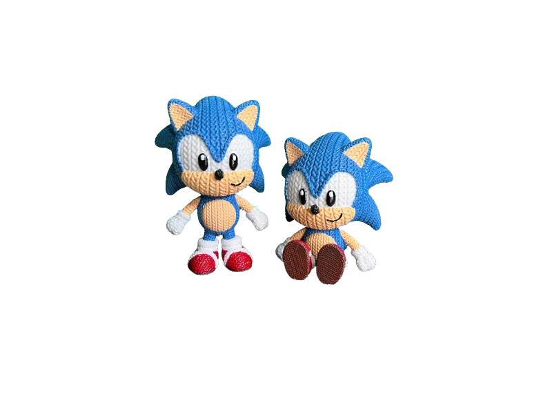 Figura Sonic Crochet Impresa en 3D