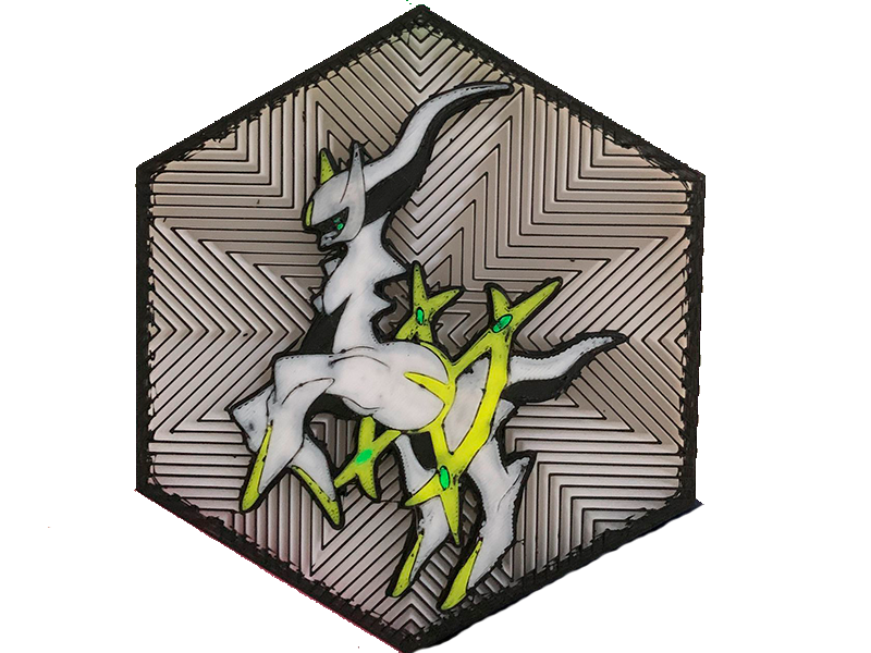 Cuadro Hexagonal de Arceus Impresa en 3D