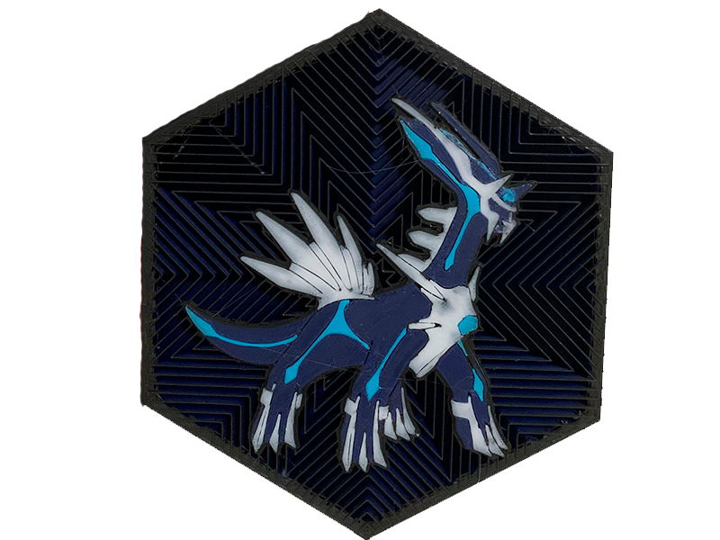 Cuadro Hexagonal de Dialga Impresa en 3D