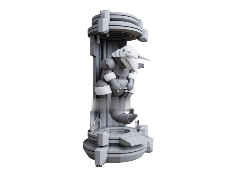 Figura Aggron en la Capsula Impresa en 3D