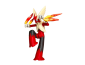 Figura Mega Blaziken Impresa en 3D