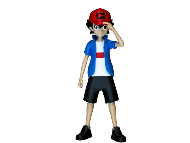 Figura Ash Ketchum Impresa en 3D