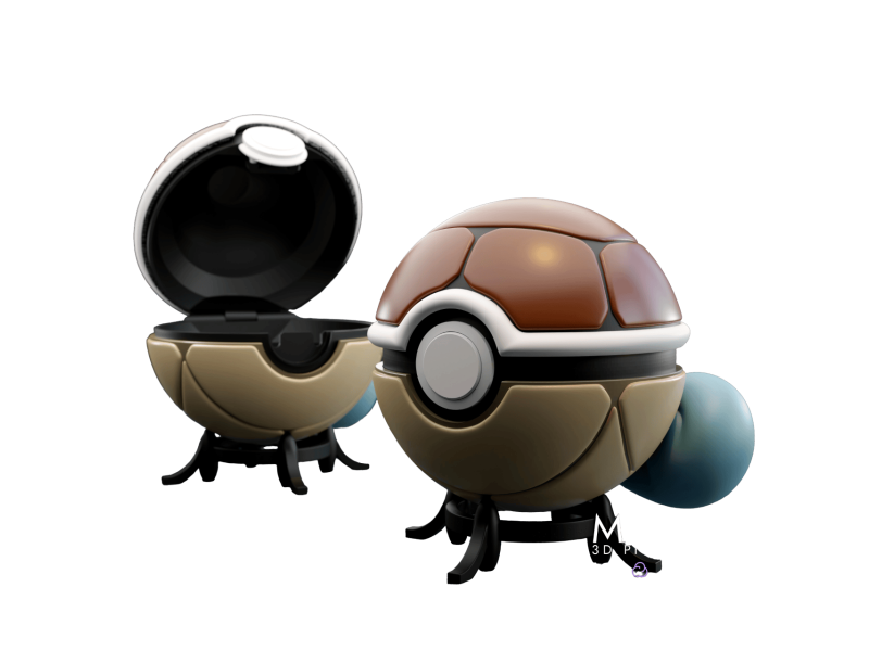 PokeBall de Squirtle Impresa en 3D