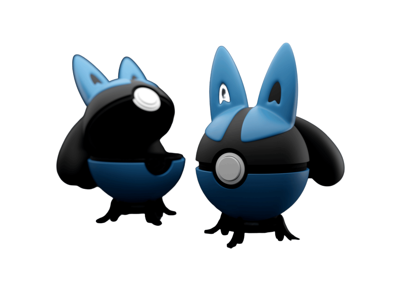 PokeBall de Lucario Impresa en 3D