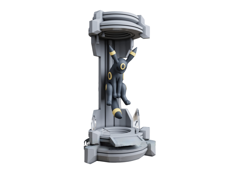 Figura Umbreon en la Capsula Impresa en 3D