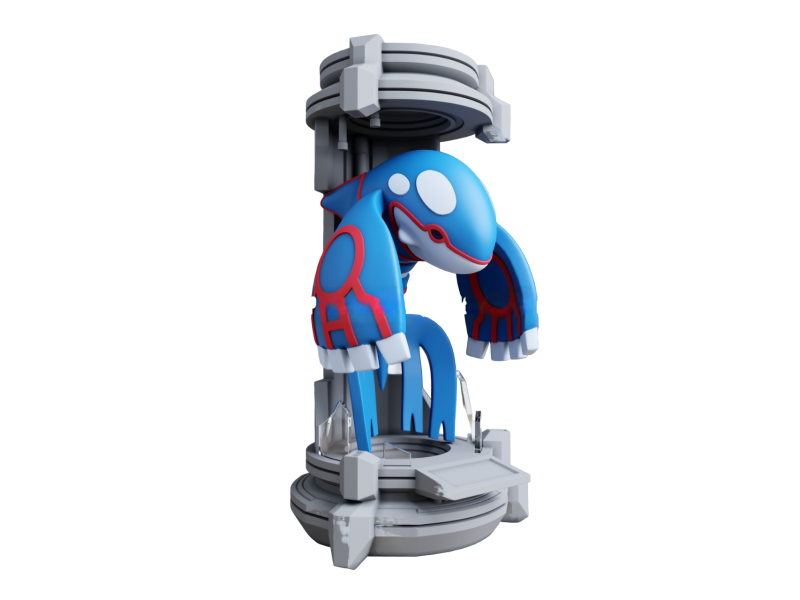 Figura Kyogre en la Capsula Impresa en 3D