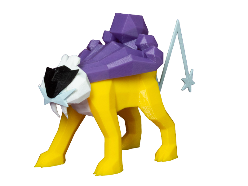 Figura Raikou Lowpoly Impresa en 3D