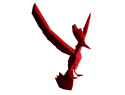 Figura Moltres Lowpoly Impresa en 3D