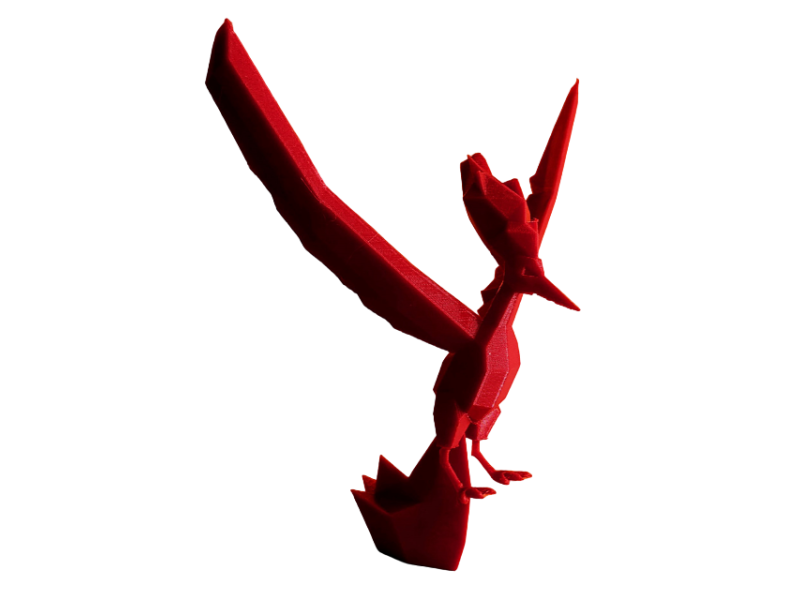 Figura Moltres Lowpoly Impresa en 3D Figura Moltres Lowpoly Impresa en 3D