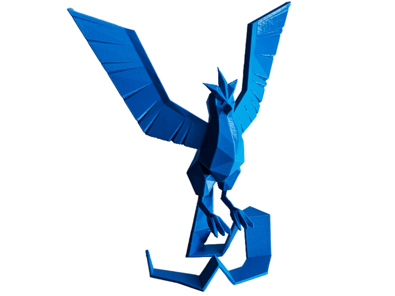 Figura Articuno Lowpoly Impresa en 3D