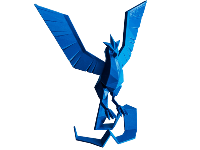 Figura Articuno Lowpoly Impresa en 3D