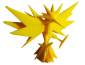 Figura Zapdos Lowpoly Impresa en 3D