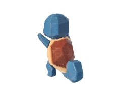 Figura Squirtle Lowpoly Impresa en 3D