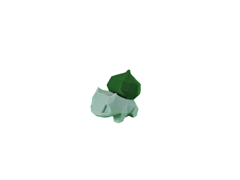 Figura Bulbasaur Lowpoly Impresa en 3D
