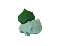 Figura Bulbasaur Lowpoly Impresa en 3D