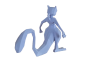 Figura Mewtwo Lowpoly Impresa en 3D