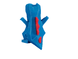 Figura Totodile Lowpoly Impresa en 3D