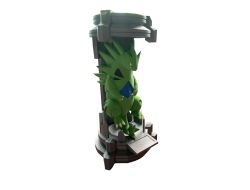 Figura Tyranitar en la Capsula Impresa en 3D