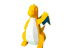 Figura Dragonite Lowpoly Impresa en 3D