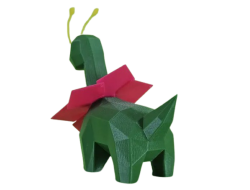 Figura Meganium Lowpoly Impresa en 3D