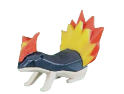 Figura Quilava Lowpoly Impresa en 3D