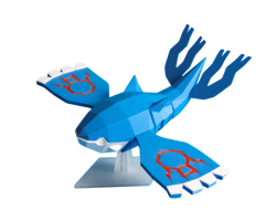 Figura Kyogre Lowpoly Impresa en 3D