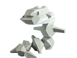 Figura Steelix Lowpoly Impresa en 3D
