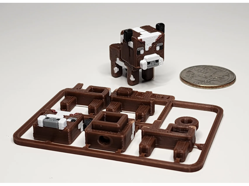 Kit Card Vaca Minecraft Impresa en 3D