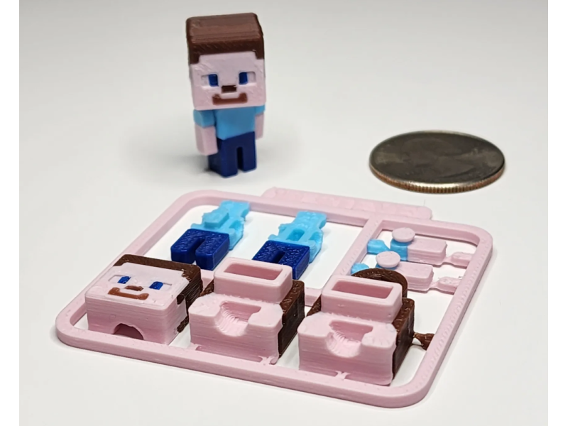 Kit Card Steve Minecraft Impresa en 3D