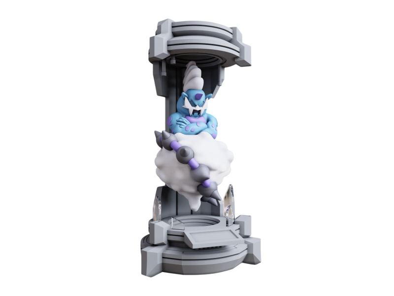 Figura Thundurus en la Capsula Impresa en 3D