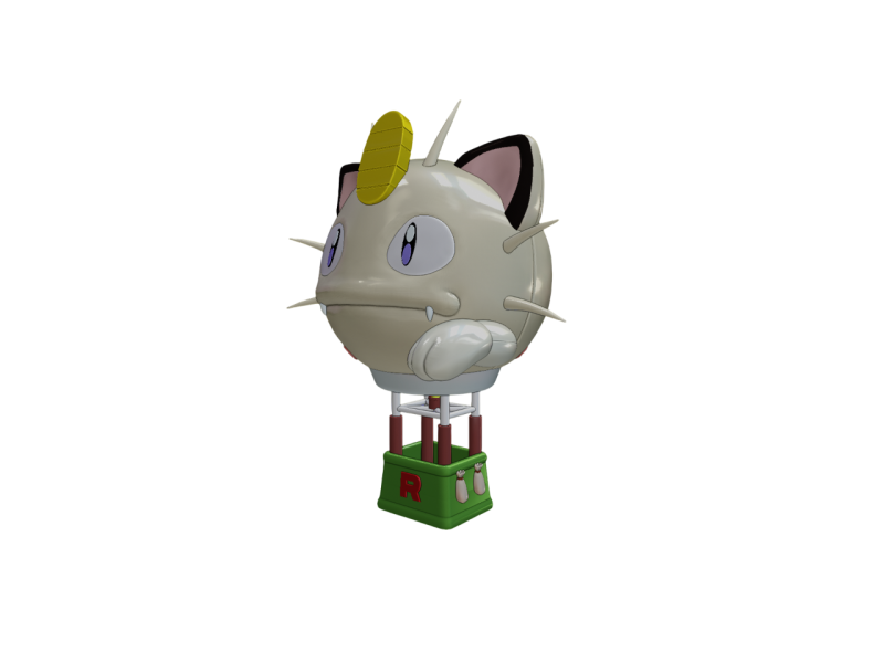 Figura Globo Team Rocket de Pokemon Impresa en 3D