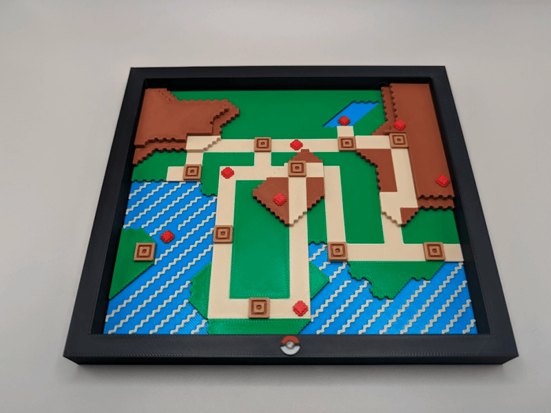 Cuadro Mapa Jontho Impresa en 3D