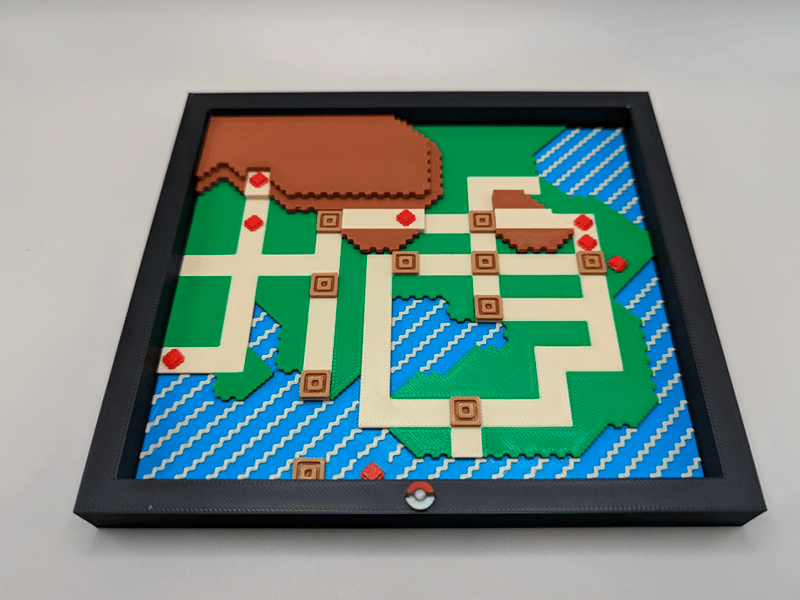 Cuadro Mapa Kanto Impresa en 3D