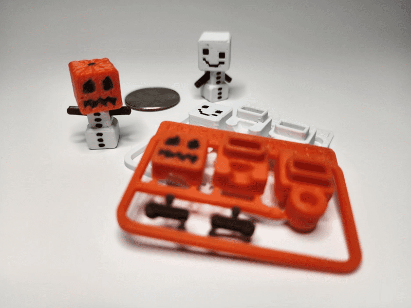 Kit Card Snow Golem Minecraft Impresa en 3D