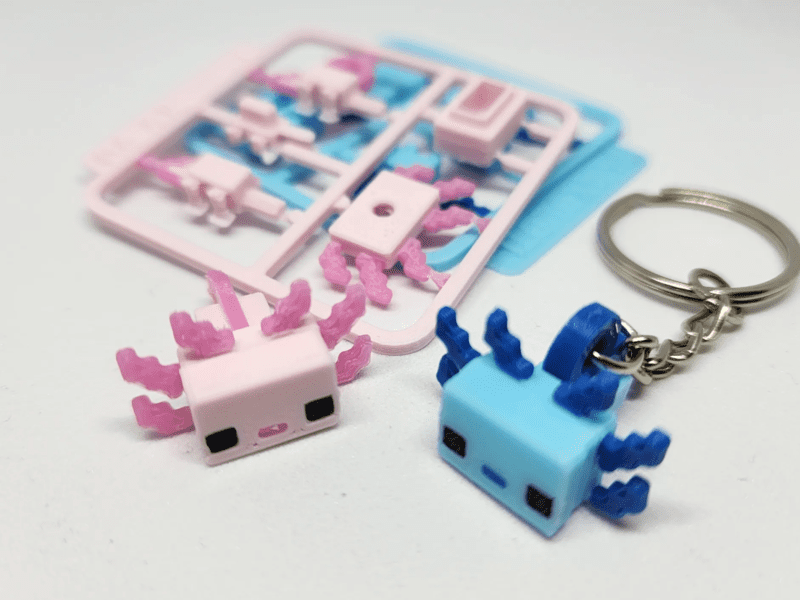 Kit Card Ajolote Minecraft Impresa en 3D