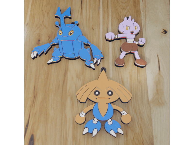 Llavero Pokemon tipo Lucha 2ºGEN